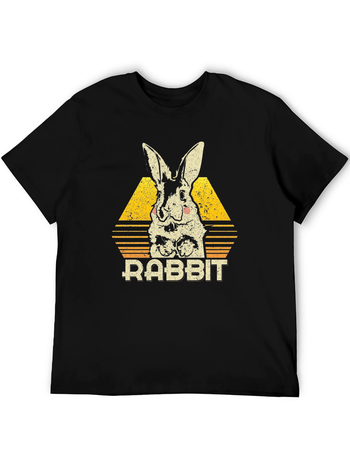 Vintage Rabbit Graphic T-Shirt - Black