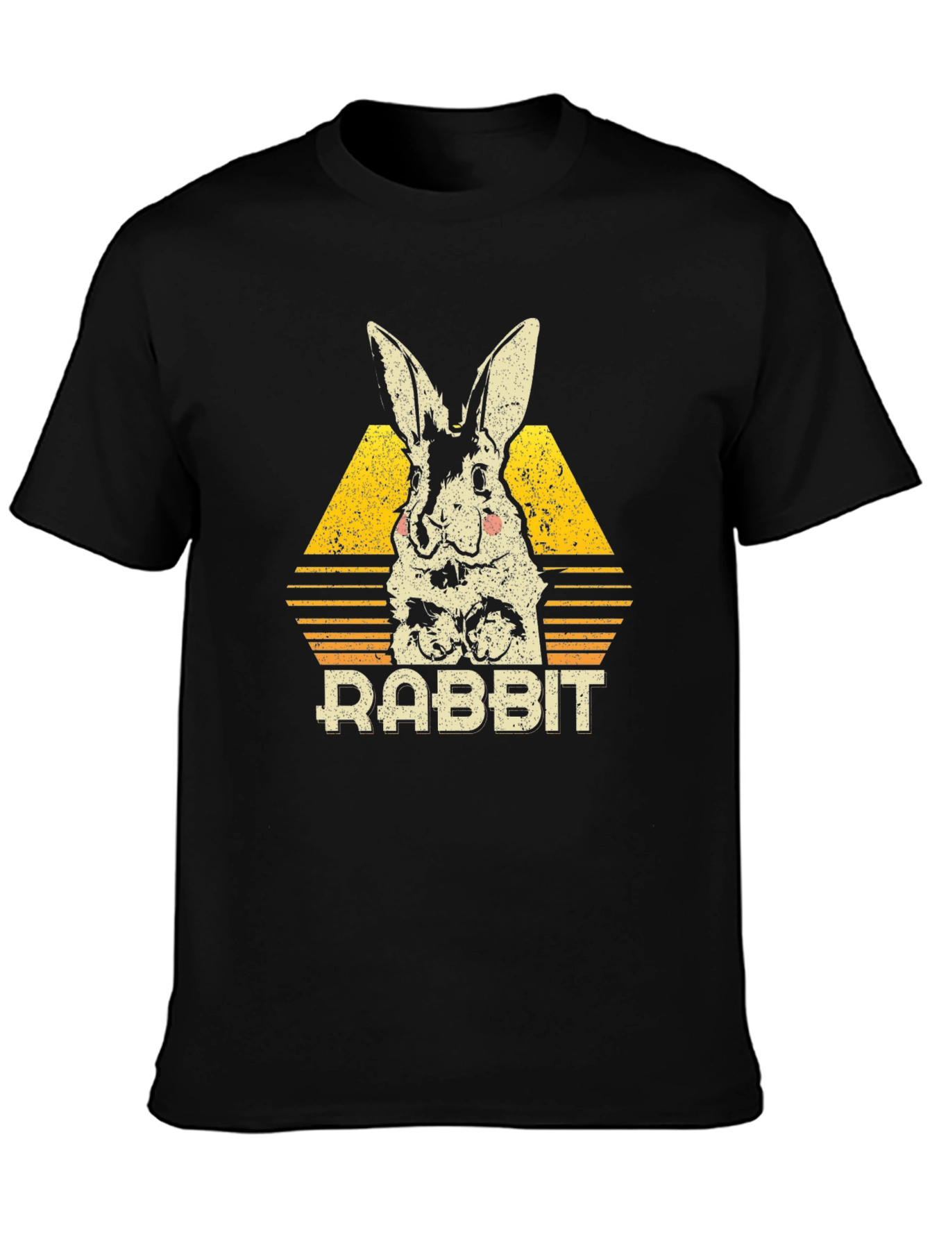 Vintage Rabbit Graphic T-Shirt - Black