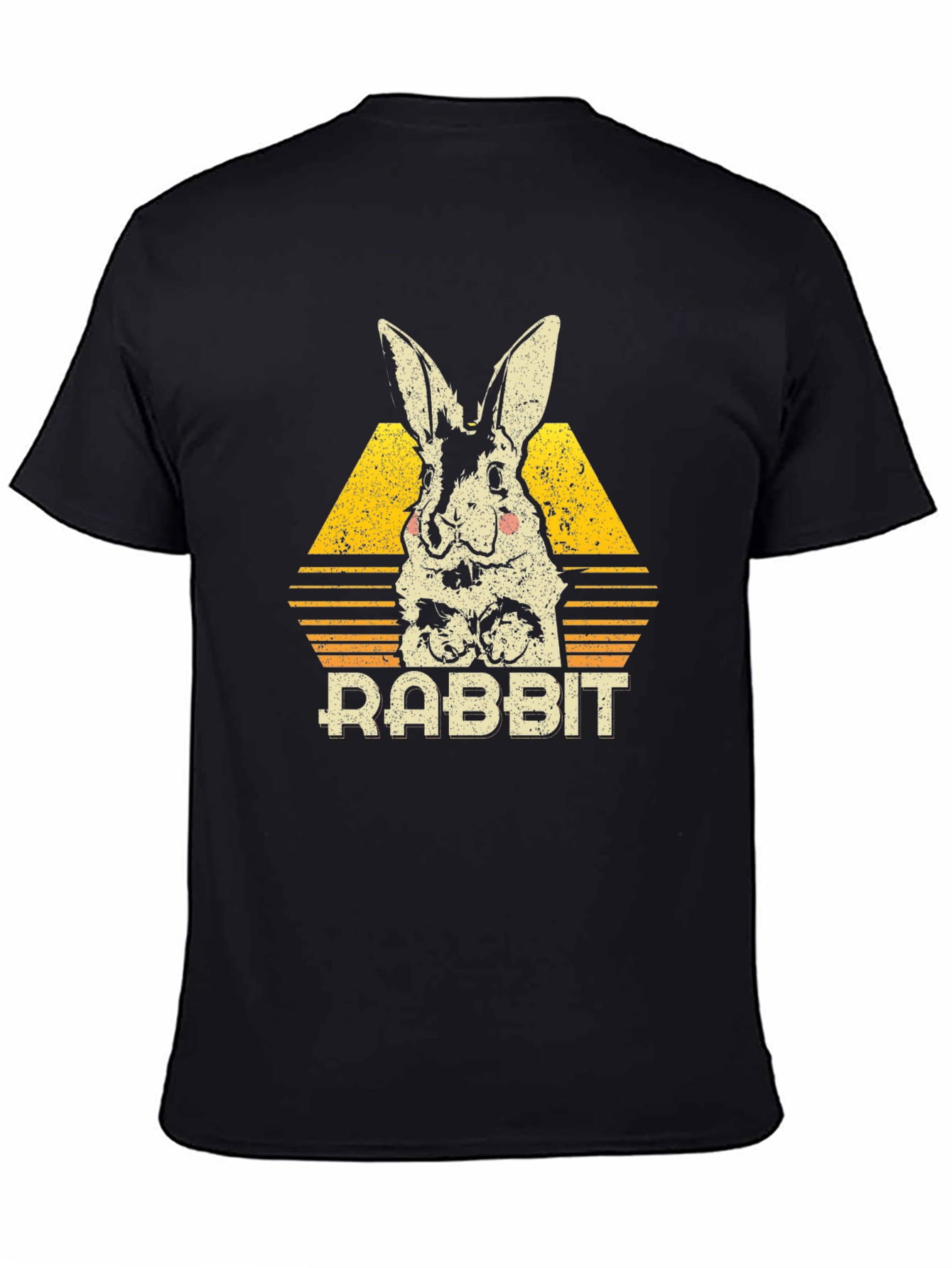 Vintage Rabbit Graphic T-Shirt - Black