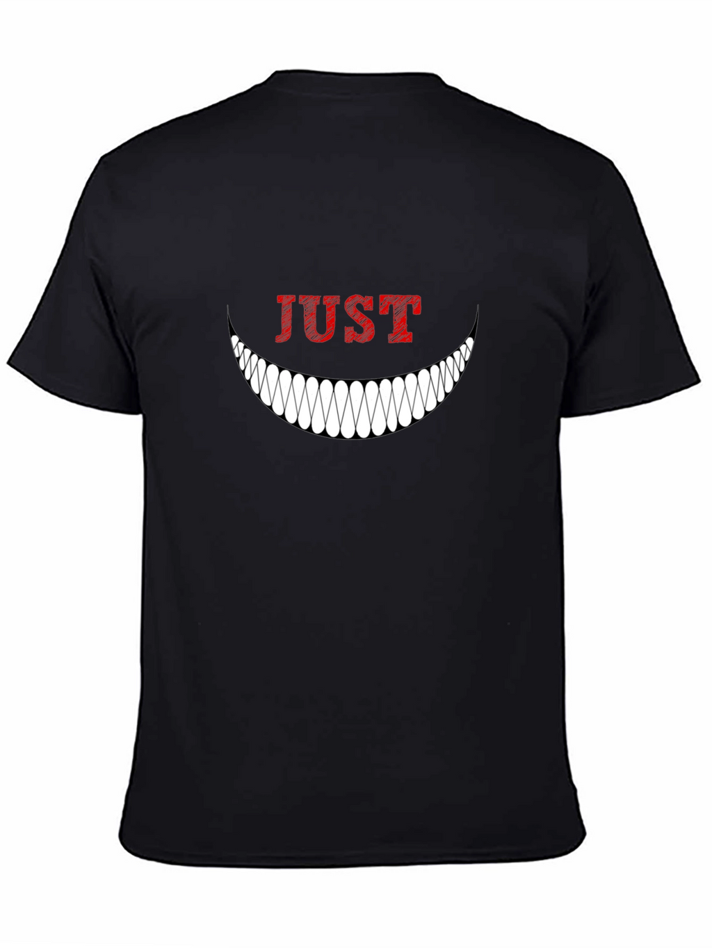 Just Smile Graphic Tee - Mens Black T-Shirt