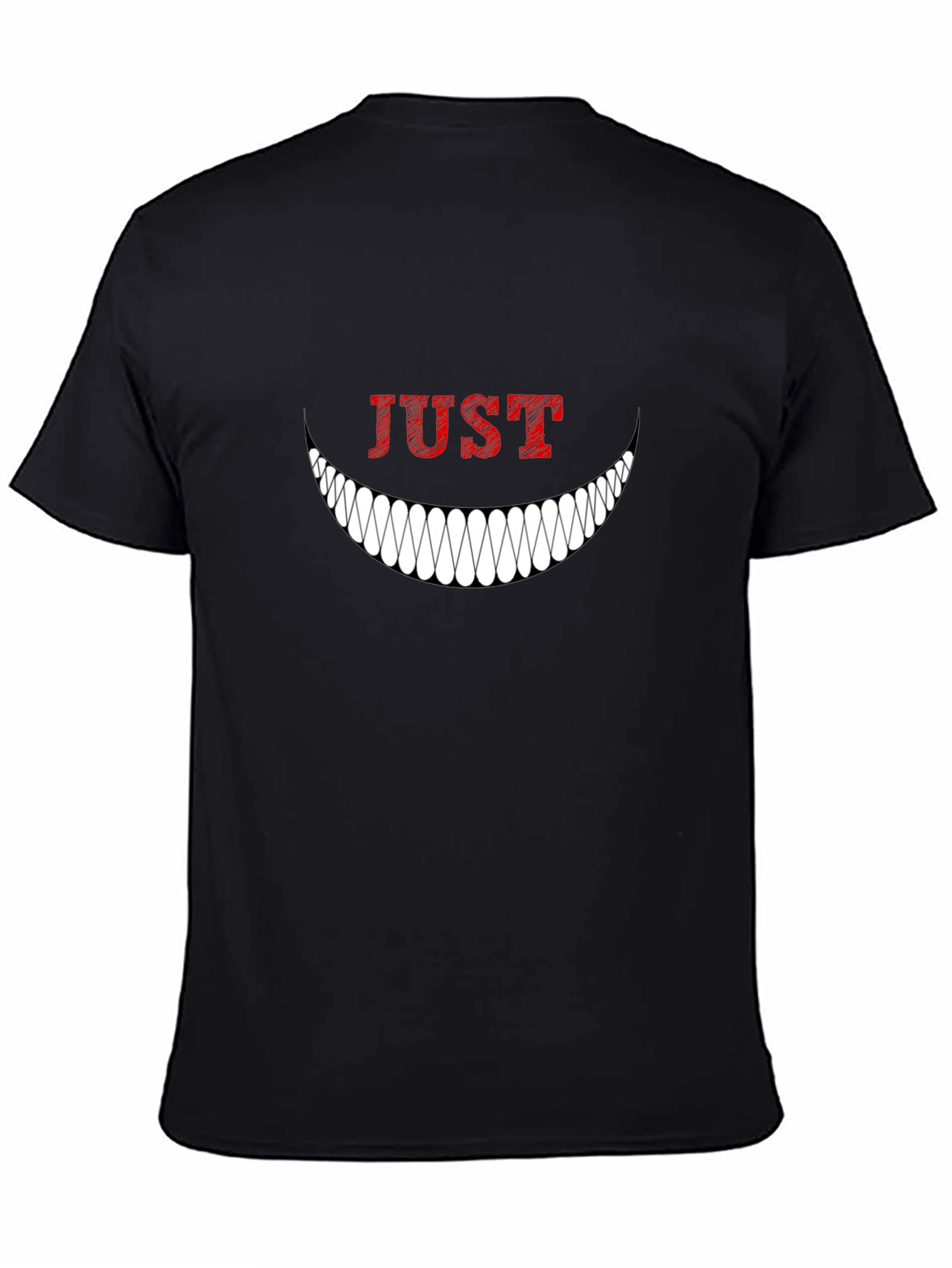 Just Smile Graphic Tee - Mens Black T-Shirt