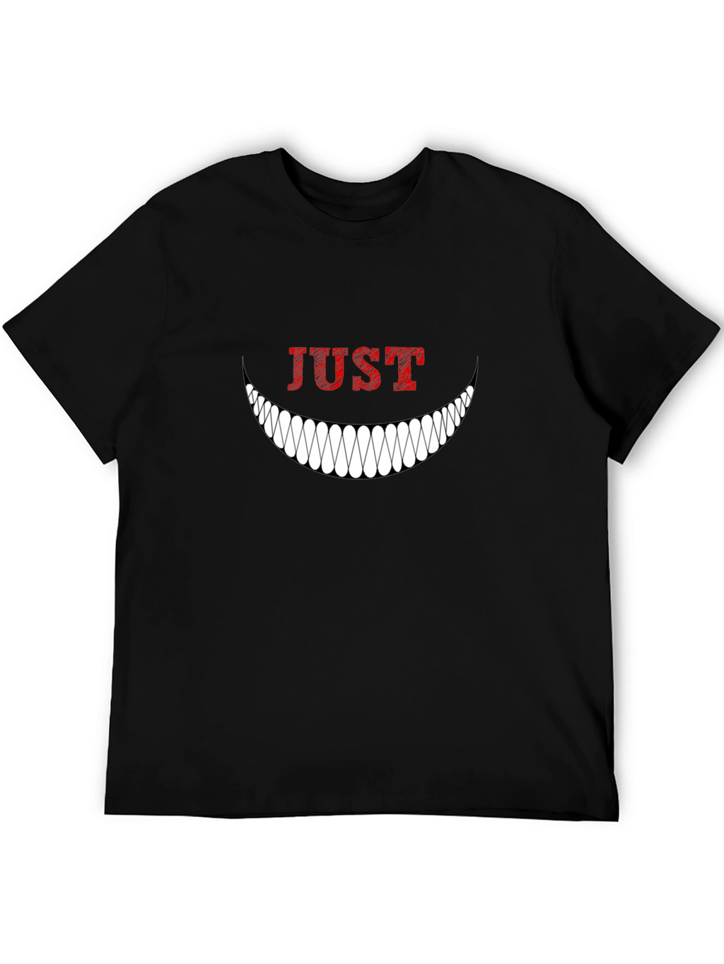 Just Smile Graphic Tee - Mens Black T-Shirt