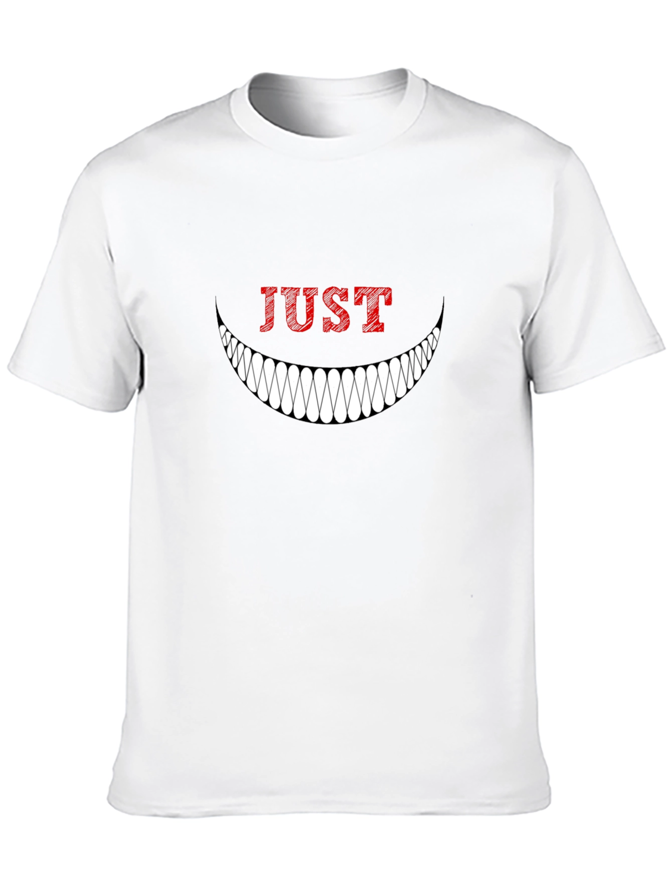 Just Smile Graphic Tee - Mens Black T-Shirt