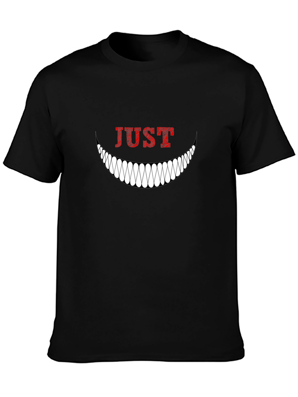 Just Smile Graphic Tee - Mens Black T-Shirt