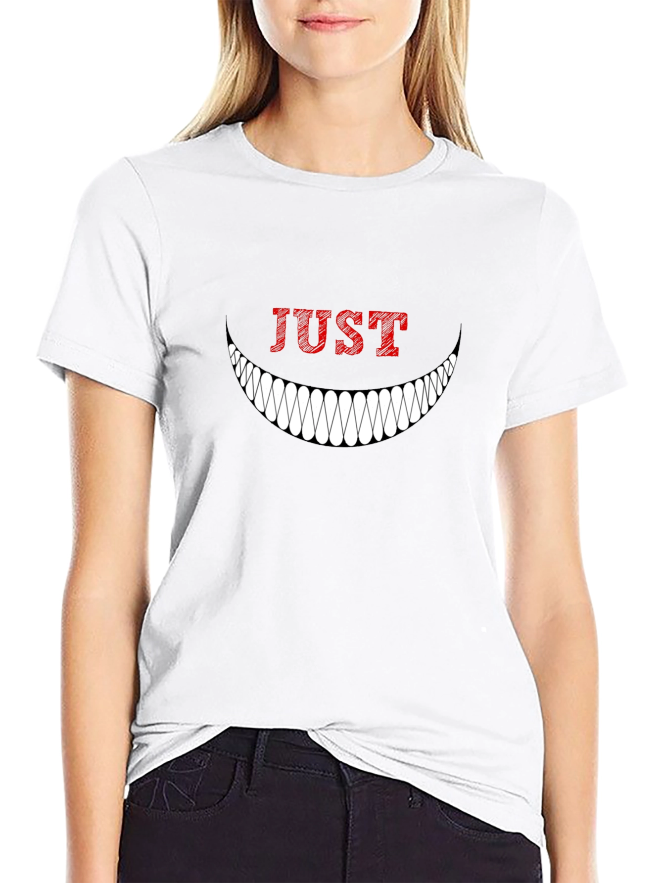 Just Smile Graphic Tee - Mens Black T-Shirt