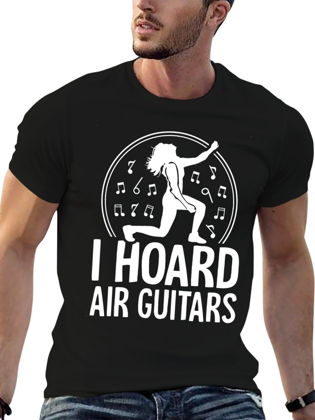 I Hoard Air Guitars Black T-Shirt
