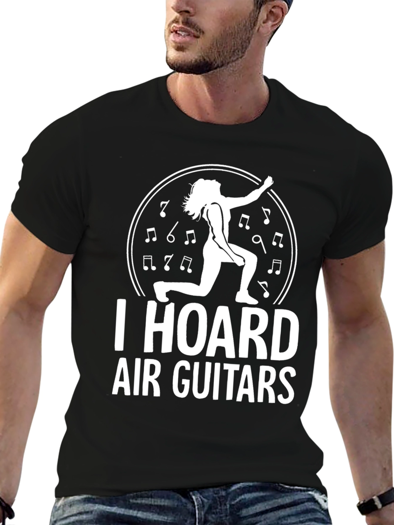 I Hoard Air Guitars Black T-Shirt