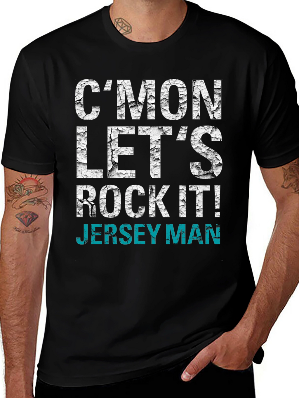 Cmon Lets Rock It! Jersey Man Graphic T-Shirt