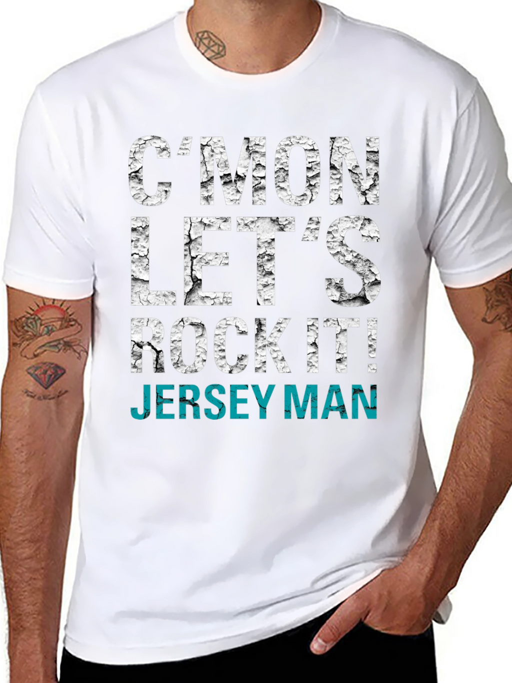 Cmon Lets Rock It! Jersey Man Graphic T-Shirt