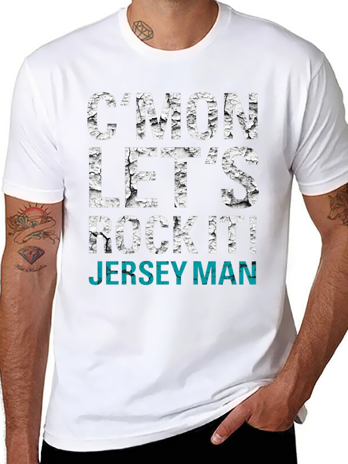 Cmon Lets Rock It! Jersey Man Graphic T-Shirt