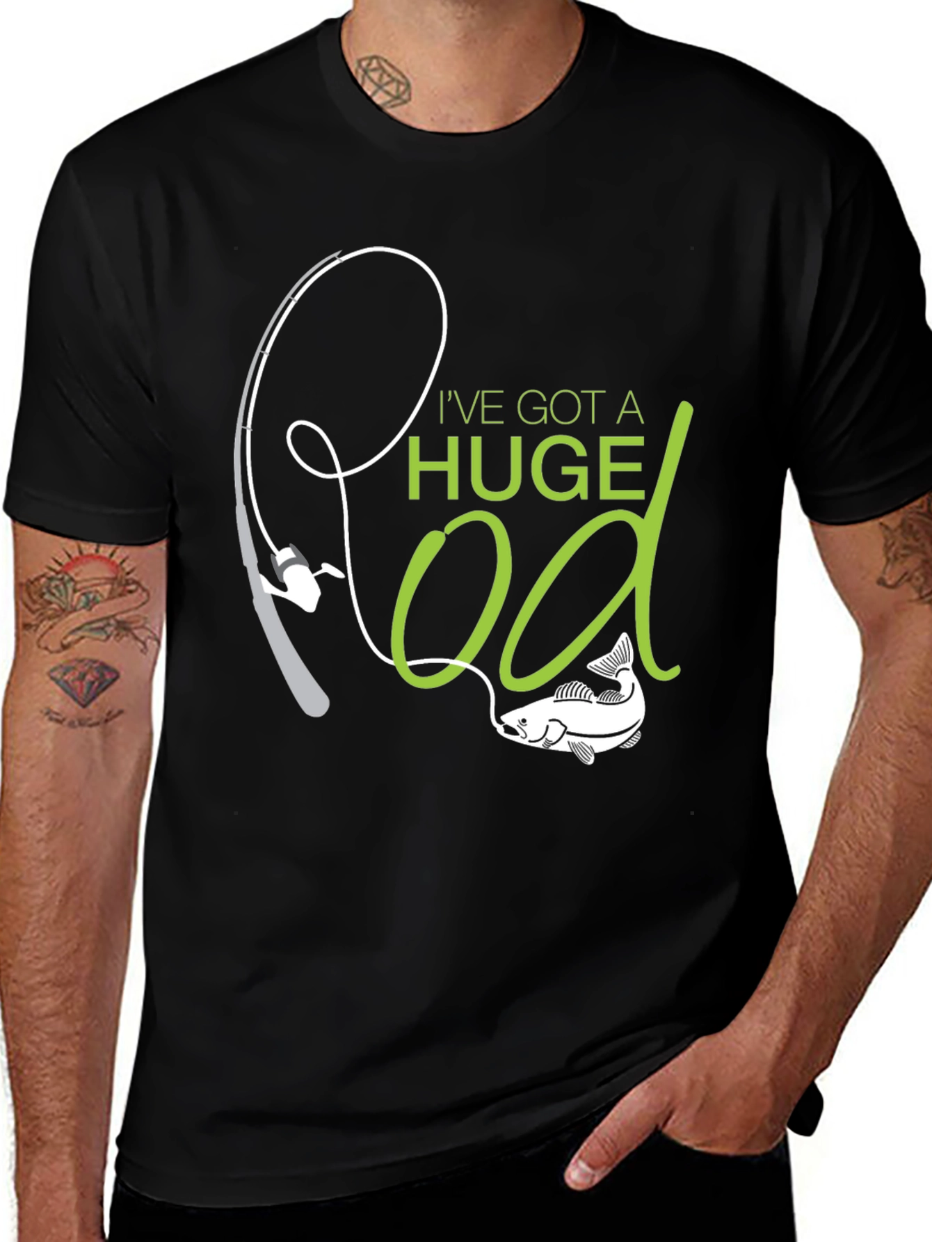 Humorous Fishing T-Shirt - Ive Got a Huge Rod