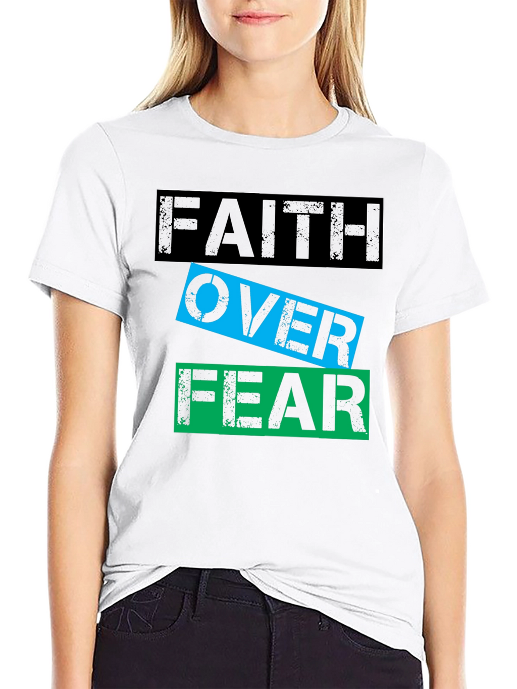 Faith Over Fear Graphic T-Shirt - Motivational Tee