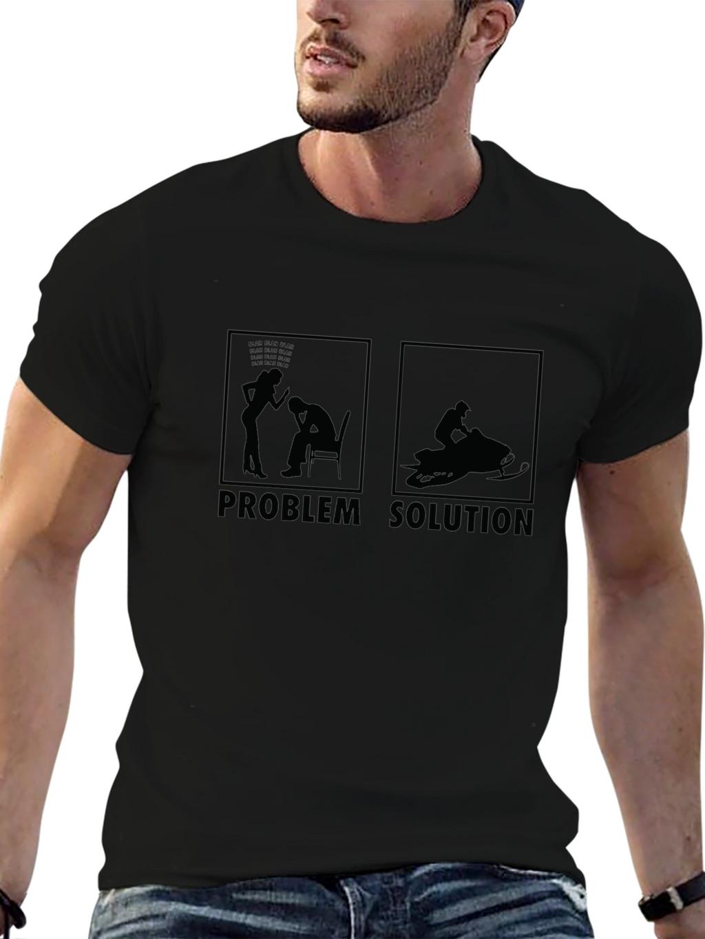 Problem Solution Snowmobile T-Shirt