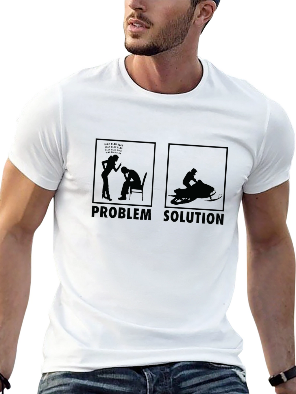 Problem Solution Snowmobile T-Shirt
