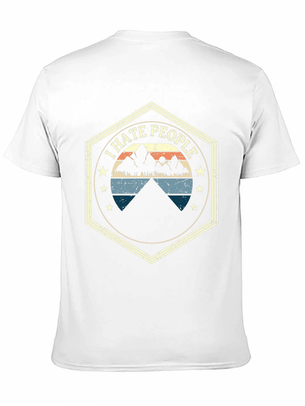 I Hate People Mountain Graphic Tee - Black
