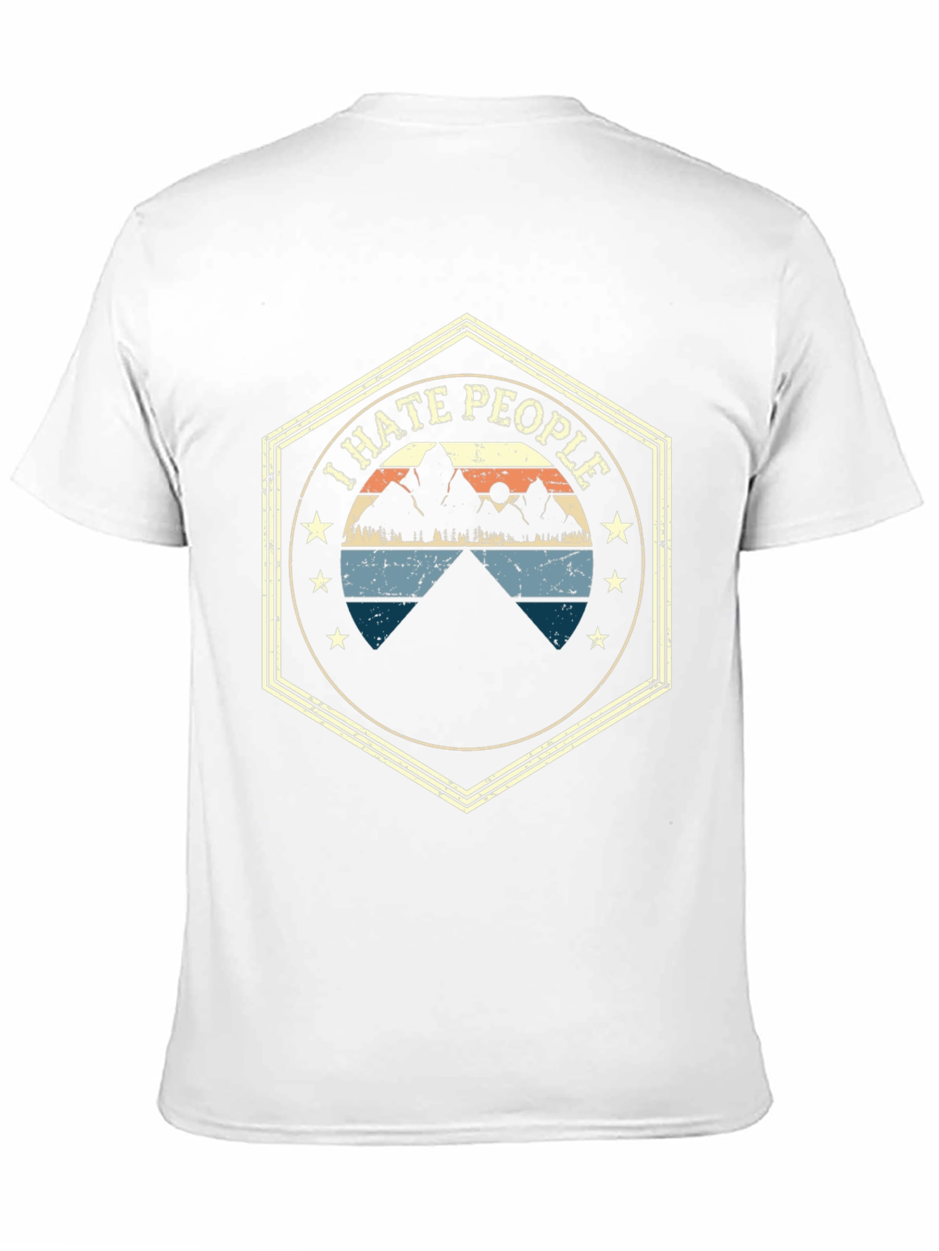 I Hate People Mountain Graphic Tee - Black