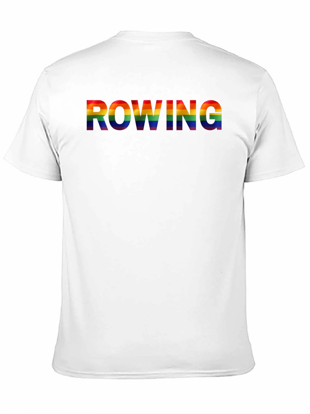 Rowing Rainbow Pride Graphic Tee - Black Cotton Shirt