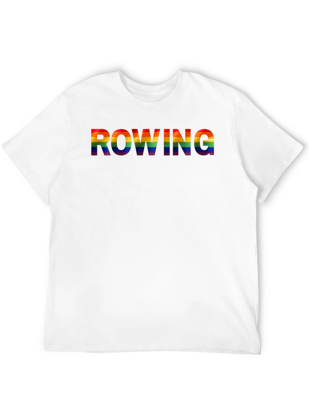 Rowing Rainbow Pride Graphic Tee - Black Cotton Shirt