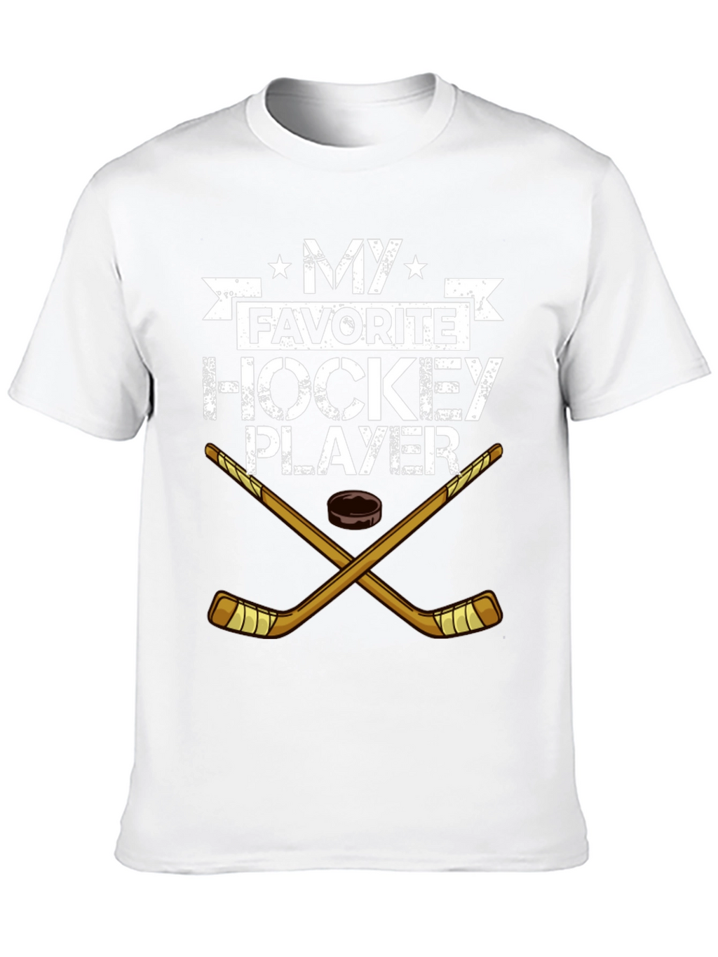 My Favorite Hockey Player Black T-Shirt