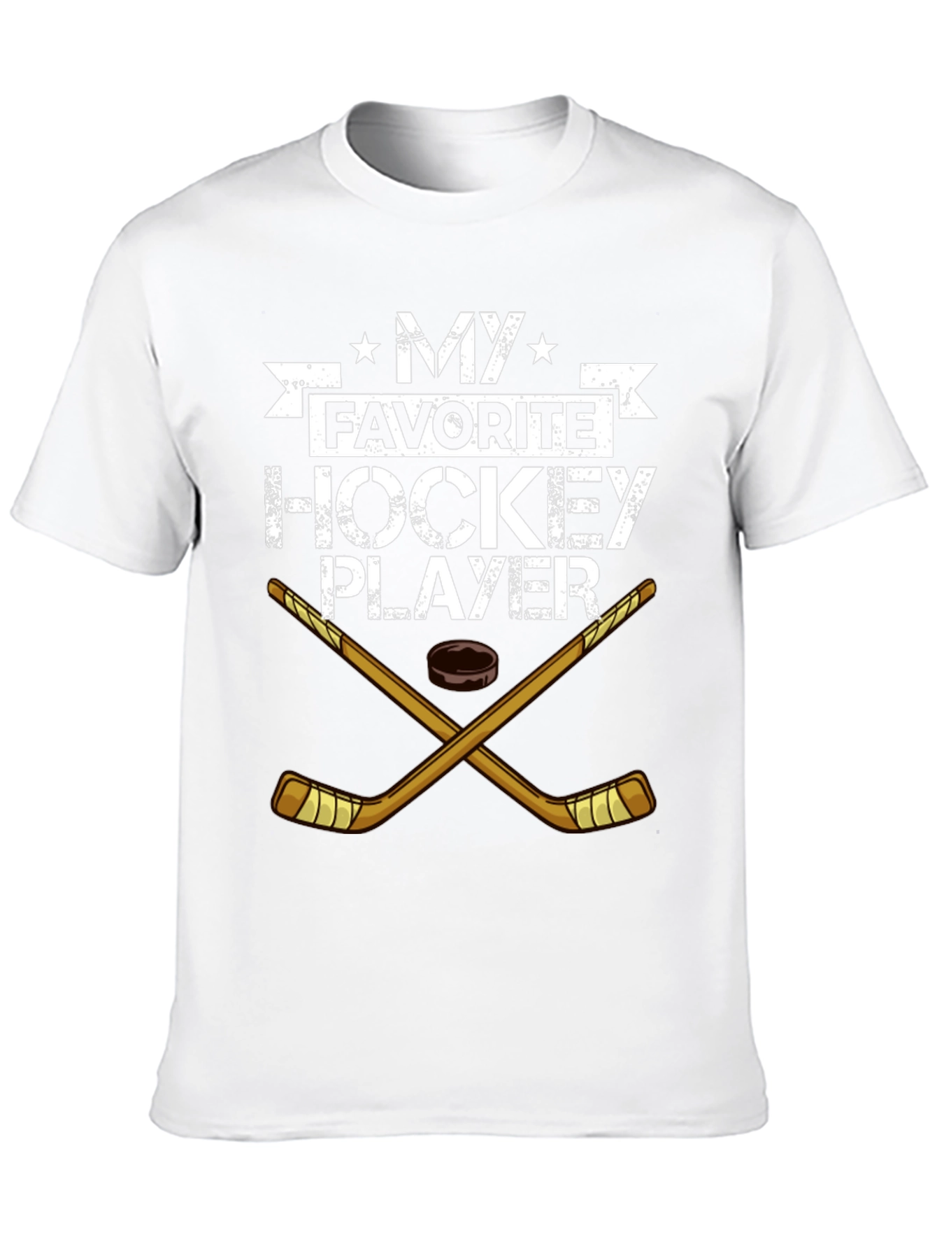 My Favorite Hockey Player Black T-Shirt
