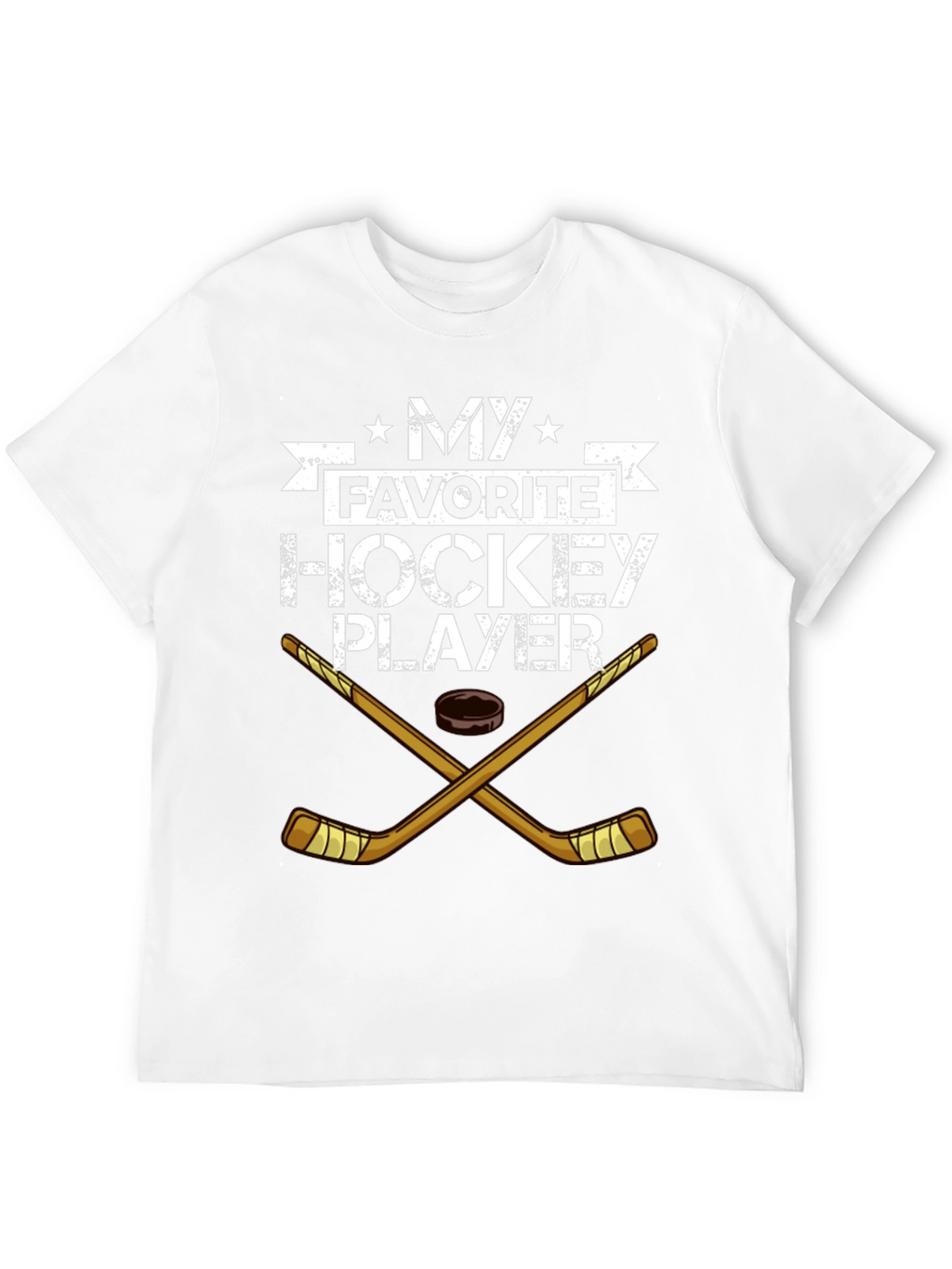 My Favorite Hockey Player Black T-Shirt