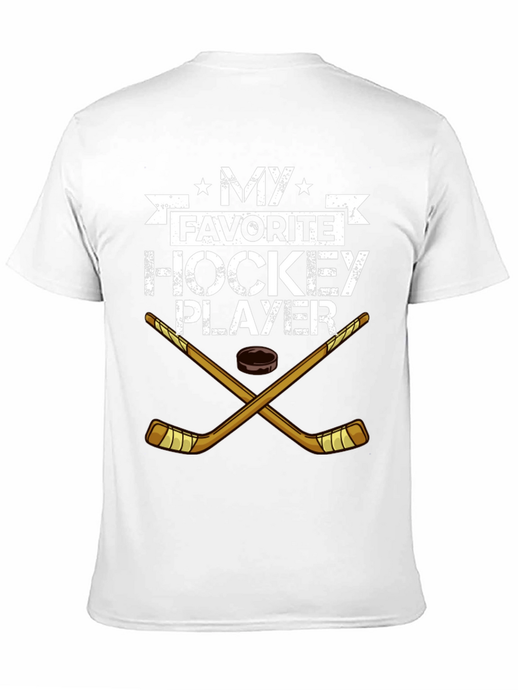 My Favorite Hockey Player Black T-Shirt