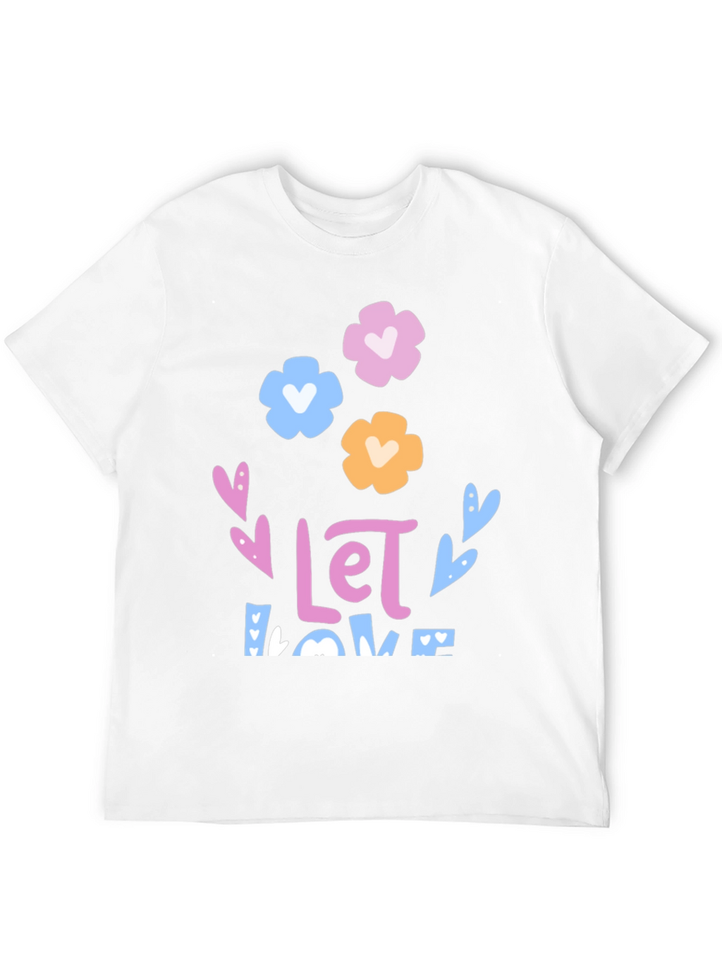 Floral Love Graphic Tee - Black Unisex T-Shirt