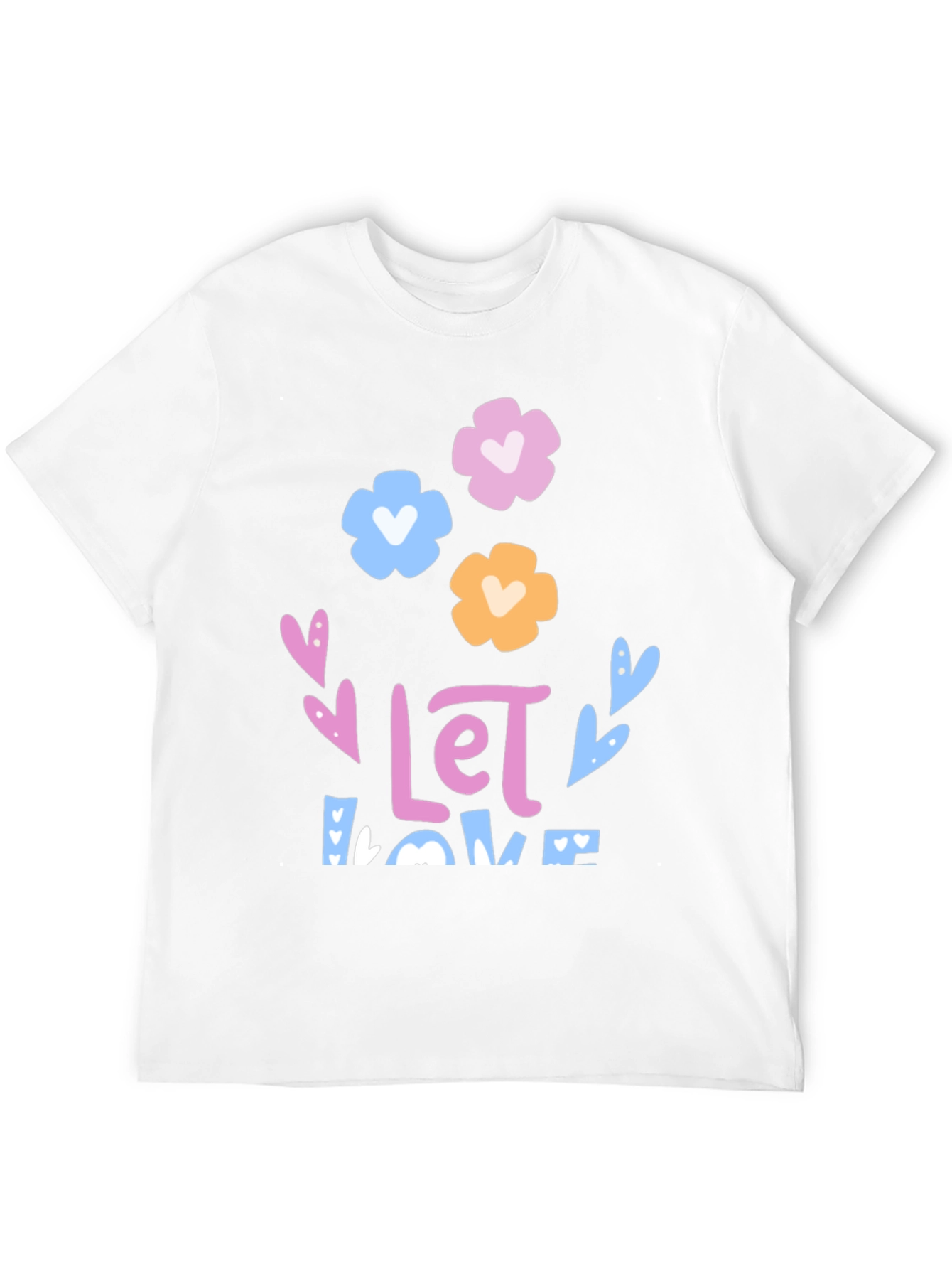 Floral Love Graphic Tee - Black Unisex T-Shirt
