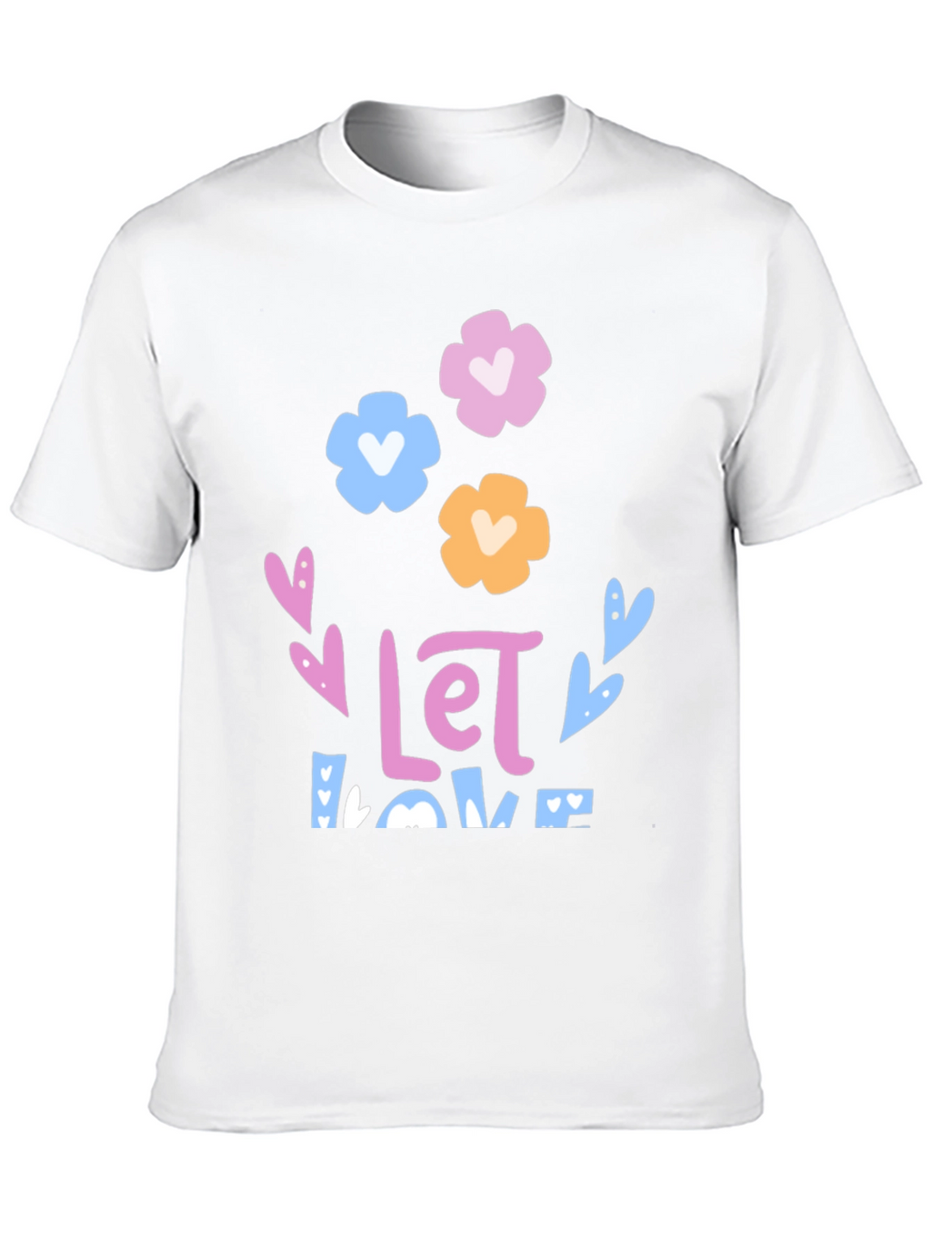 Floral Love Graphic Tee - Black Unisex T-Shirt