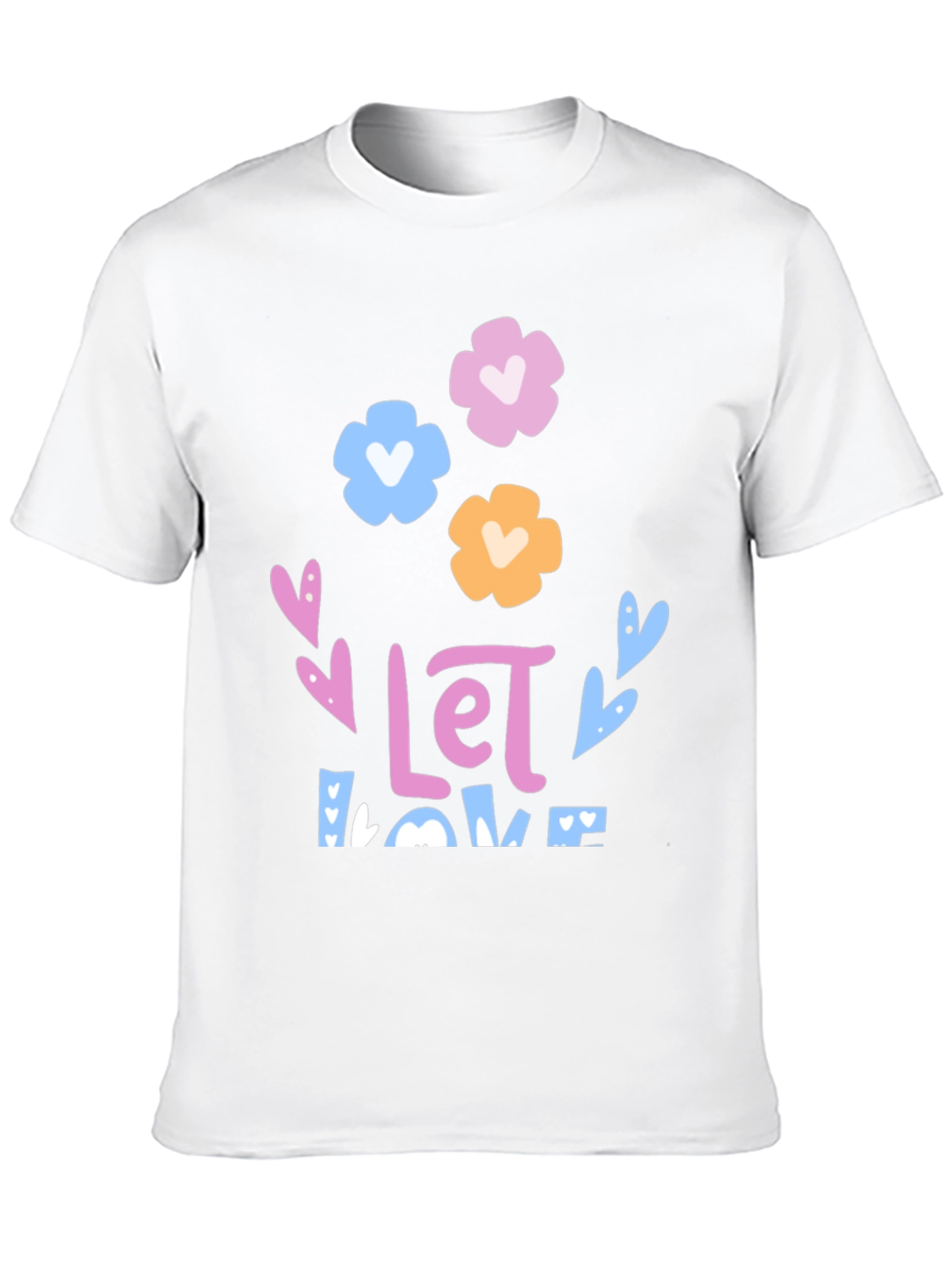 Floral Love Graphic Tee - Black Unisex T-Shirt
