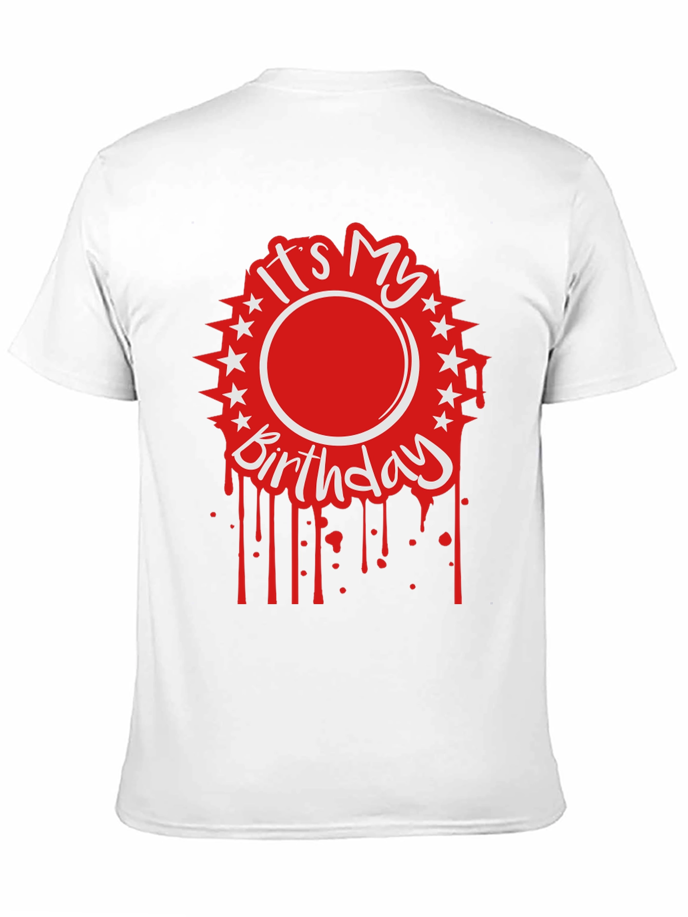 Its My Birthday Graphic Tee - Black Cotton Blend