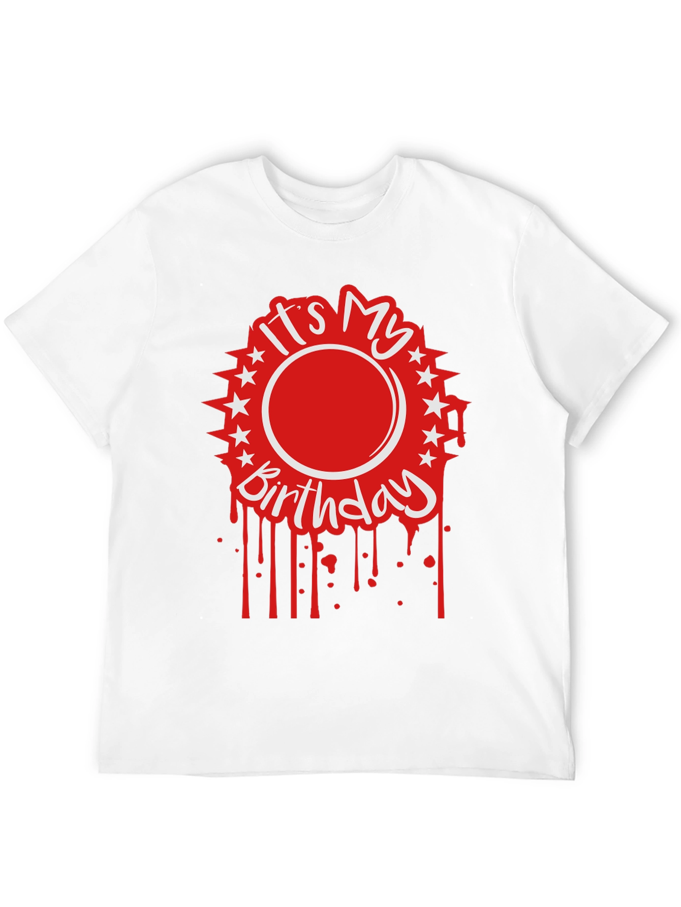 Its My Birthday Graphic Tee - Black Cotton Blend