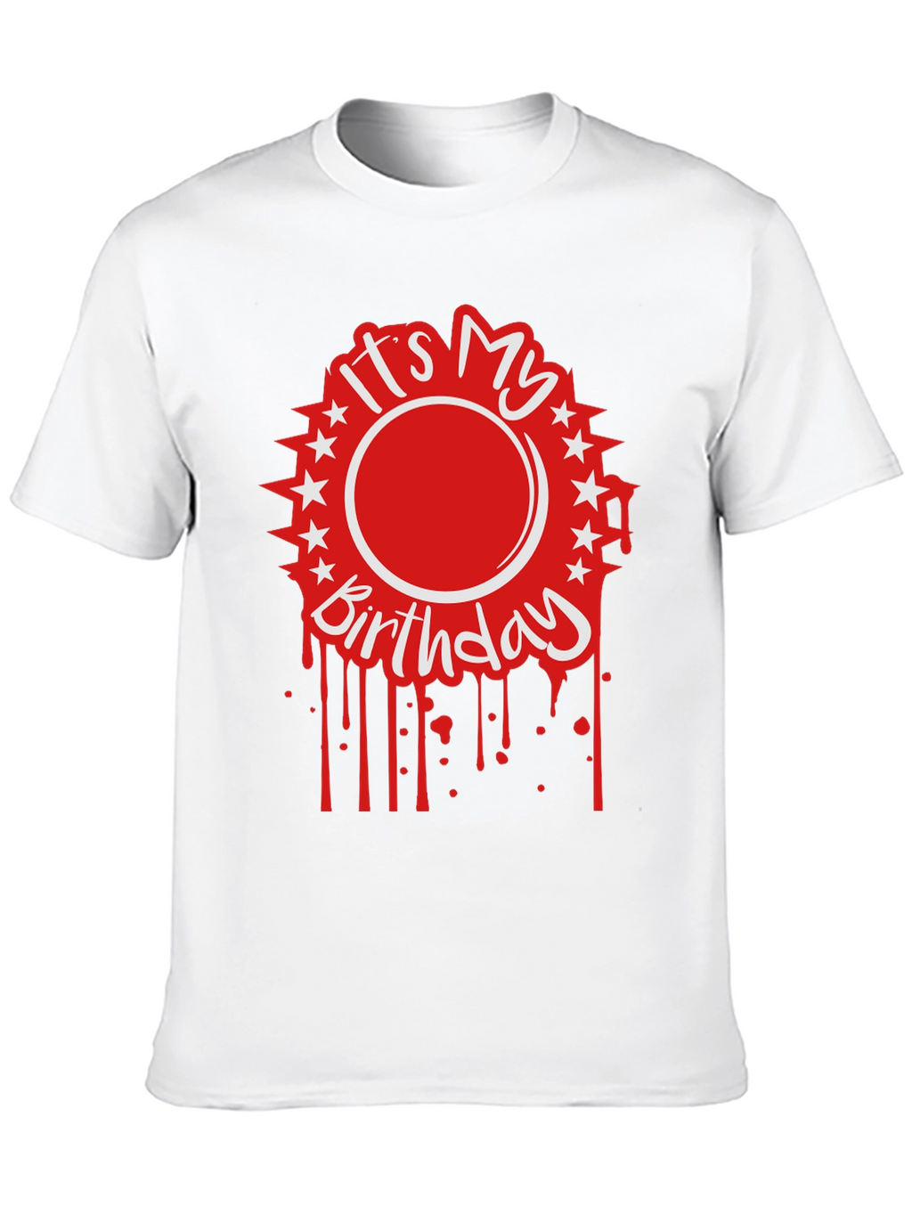 Its My Birthday Graphic Tee - Black Cotton Blend