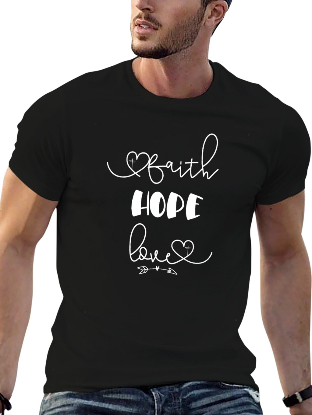 Faith Hope Love Graphic T-Shirt