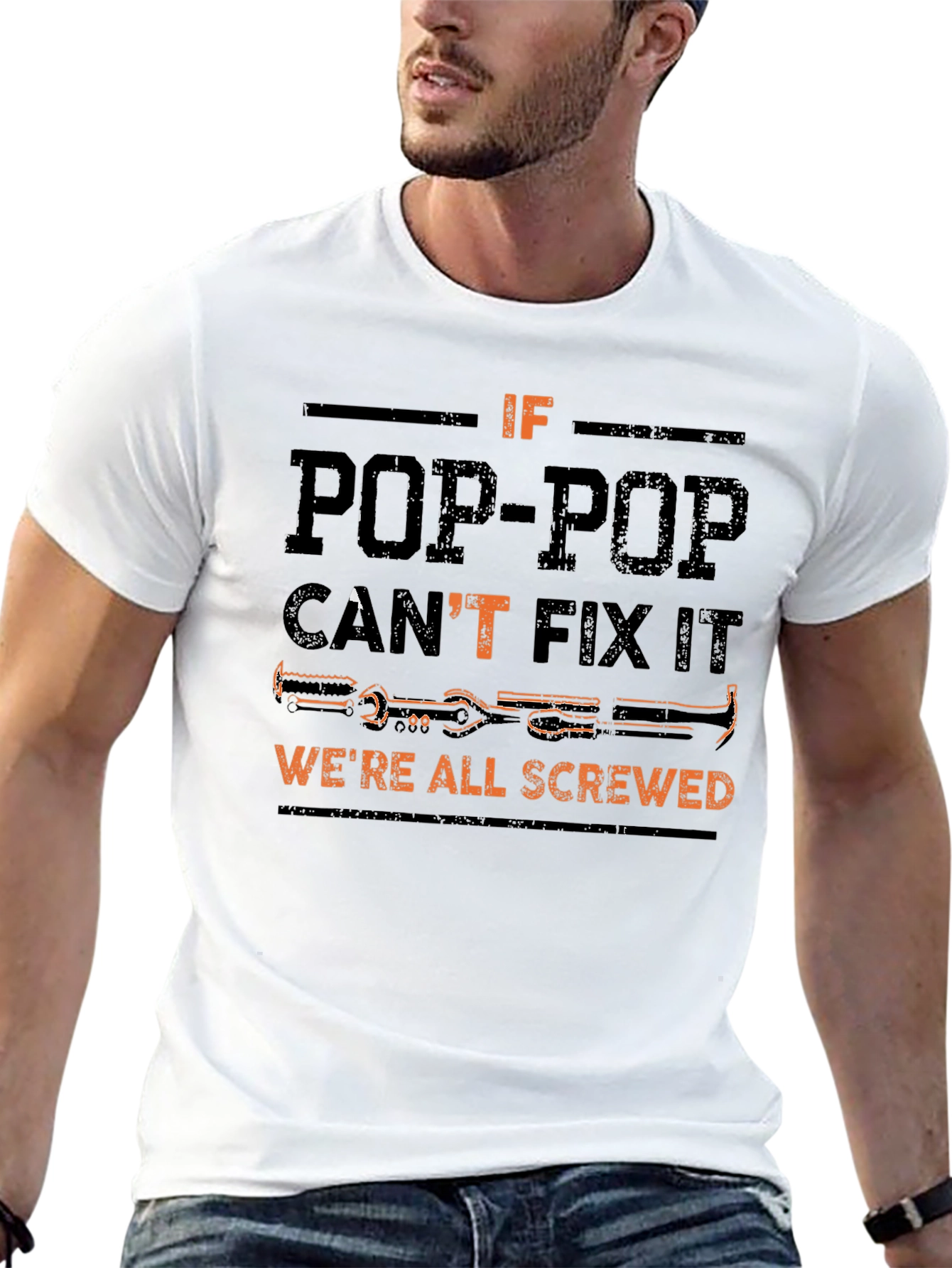 Pop-Pop Can Fix It Funny T-Shirt