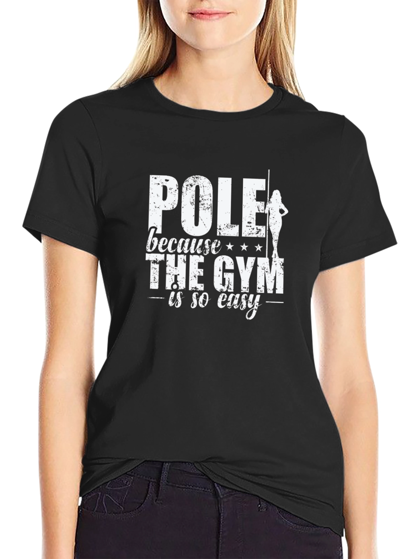 Pole Dancing Black Graphic Tee - Gym Alternative