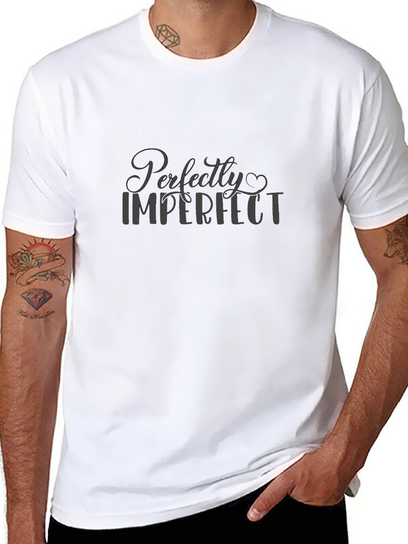Perfectly Imperfect Mens Black T-Shirt