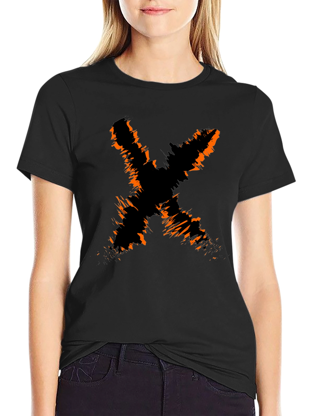 Edgy X Graphic Black Tee