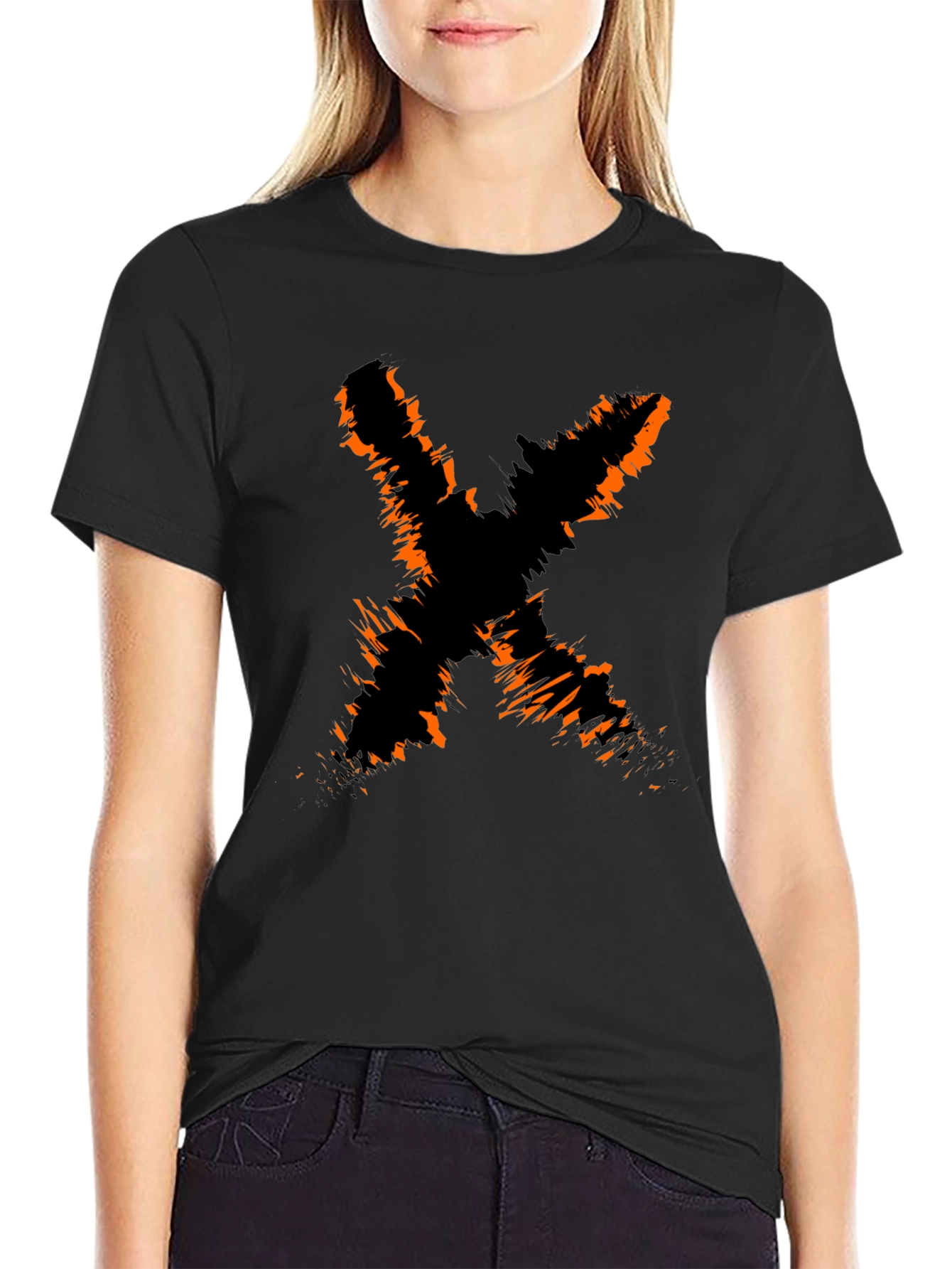 Edgy X Graphic Black Tee