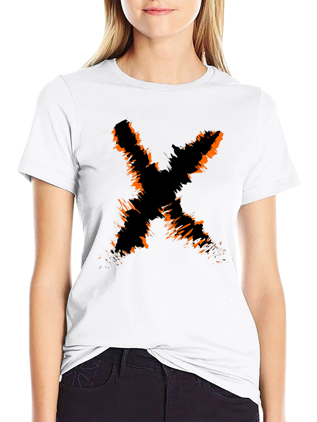 Edgy X Graphic Black Tee