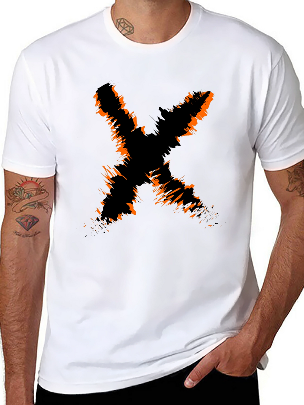 Edgy X Graphic Black Tee