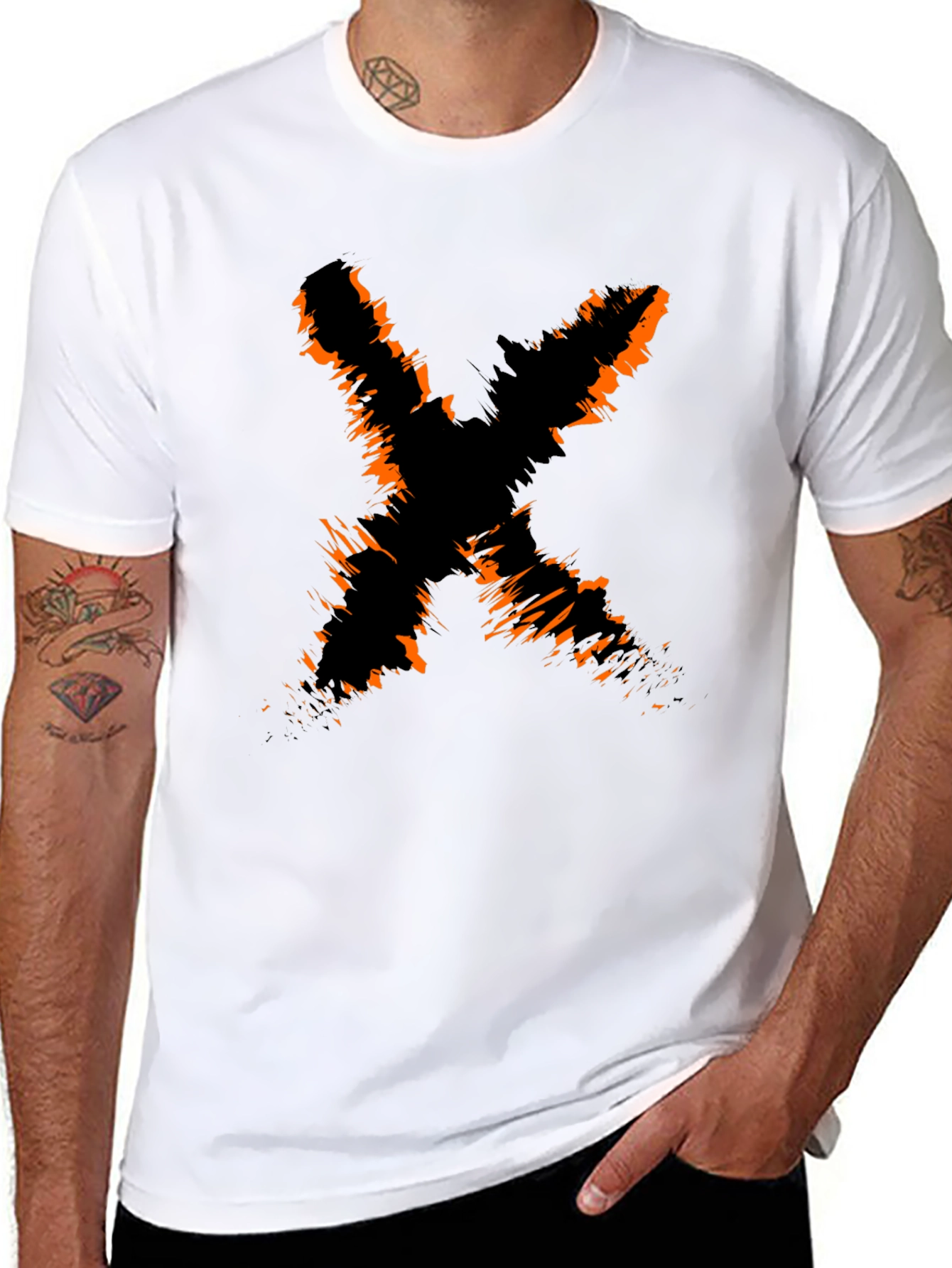 Edgy X Graphic Black Tee