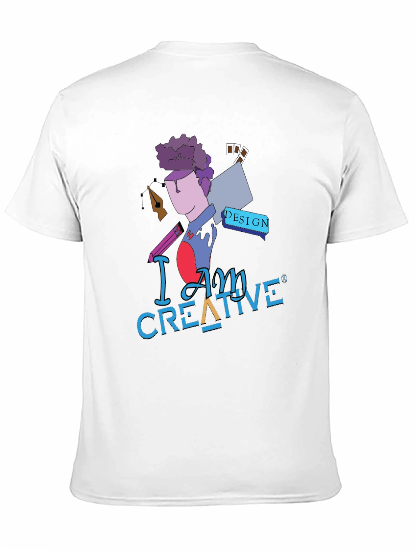 I Am Creative Graphic Print Black T-Shirt