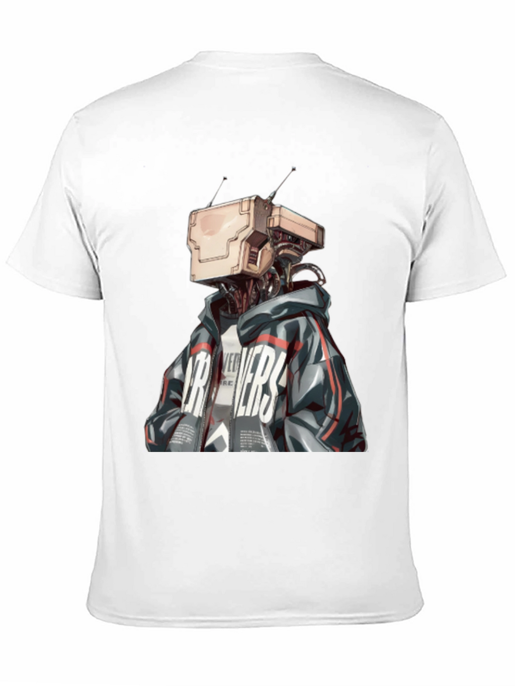 Robot Head Graphic Black T-Shirt