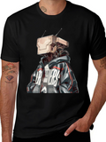 Robot Head Graphic Black T-Shirt