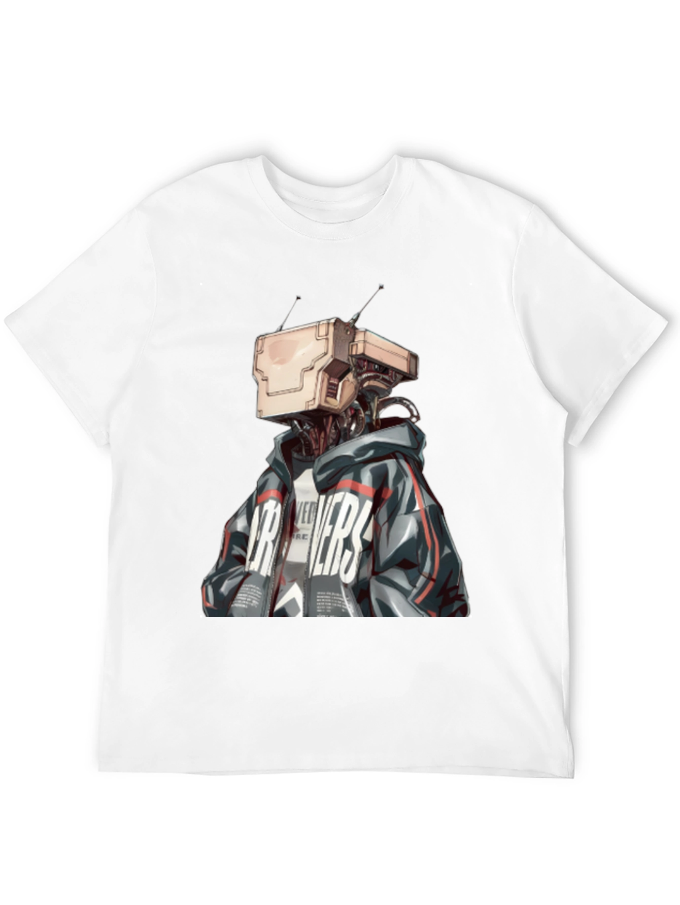 Robot Head Graphic Black T-Shirt