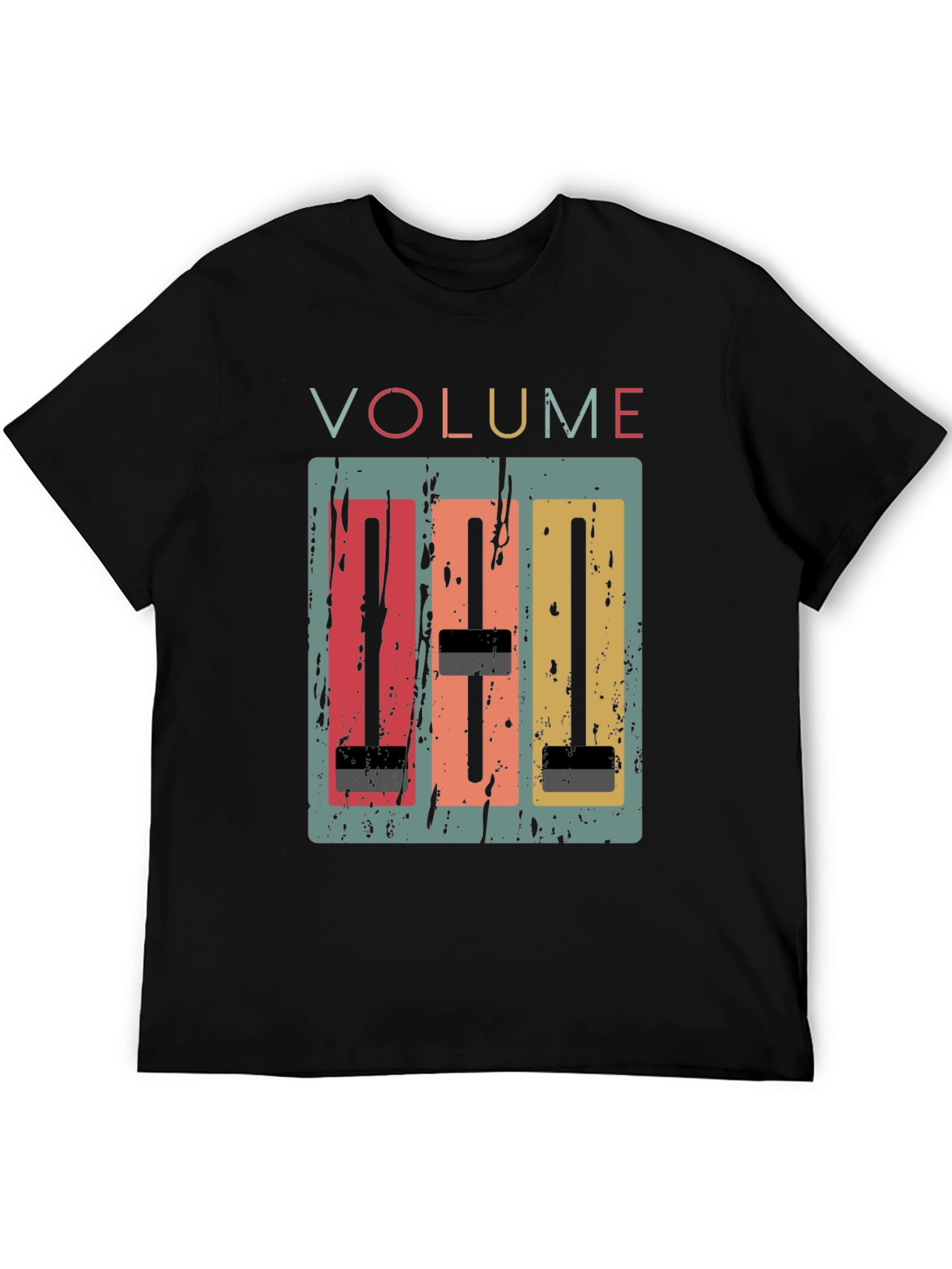 Vintage Volume Graphic Tee - Retro Sound Mixer T-Shirt