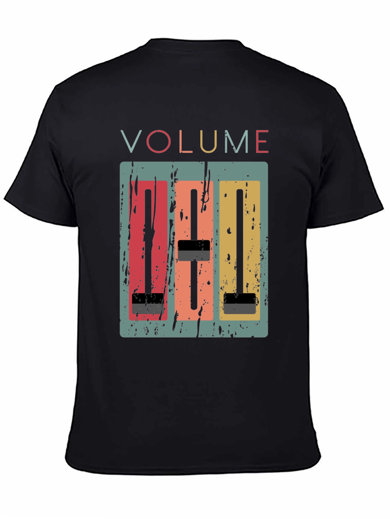 Vintage Volume Graphic Tee - Retro Sound Mixer T-Shirt