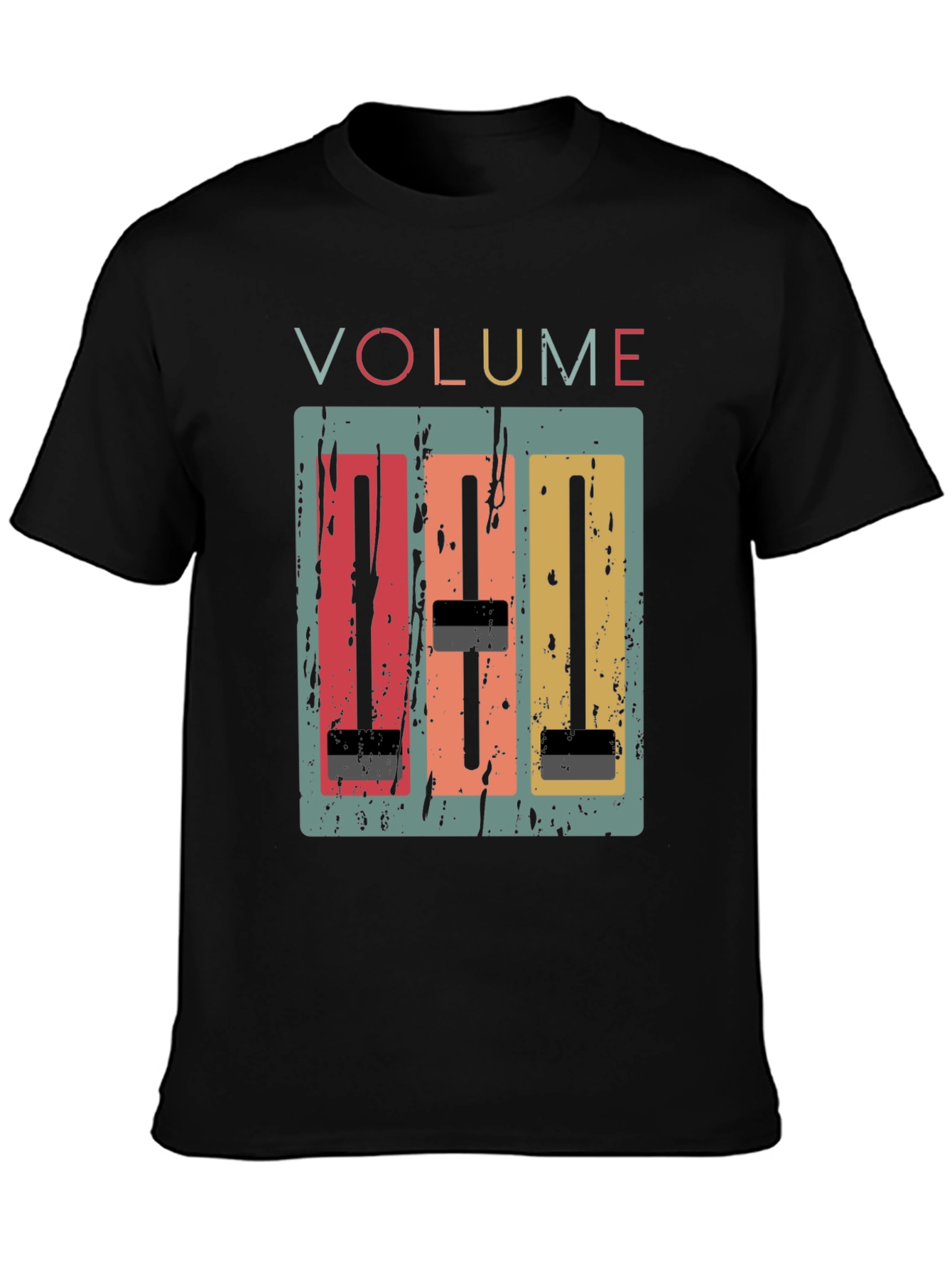 Vintage Volume Graphic Tee - Retro Sound Mixer T-Shirt