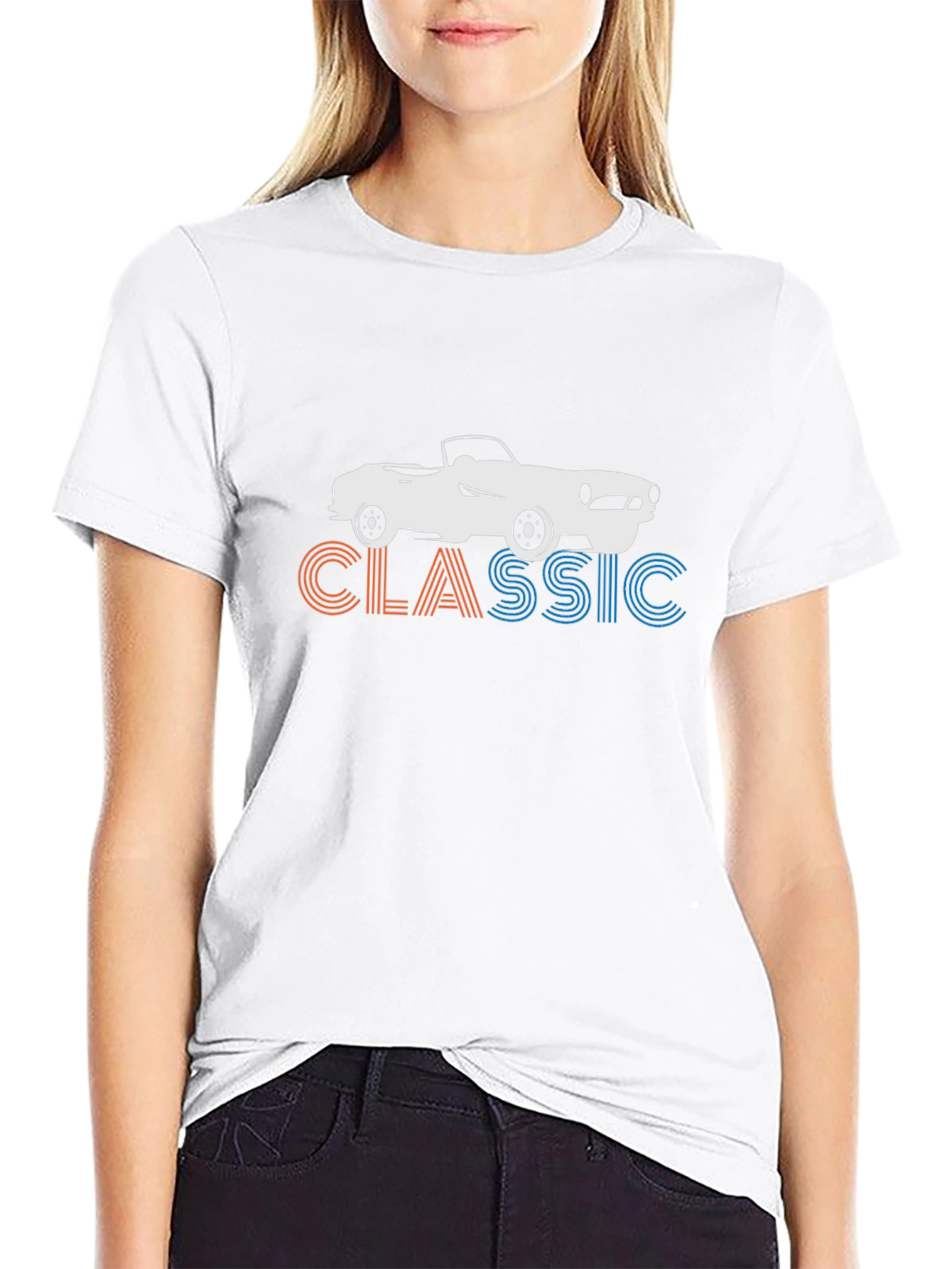 Classic Car Graphic Tee - Retro Style Black T-Shirt